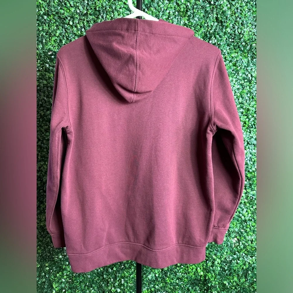 Vans Off The Wall Youth Kids Large Long Sleeve Burgundy Hoodie